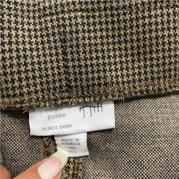 J. Jill skirt Ponte pencil brown black SZ XS. Worn Once - Picture 7 of 10